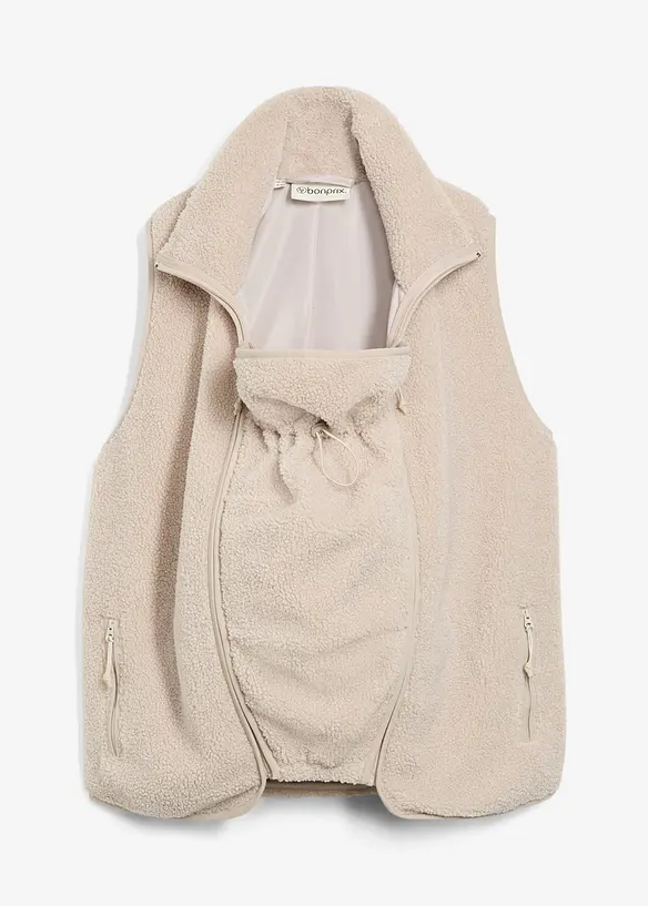 3-in-1 zachte zwangerschaps- en babywearing bodywarmer van teddyfleece, bonprix