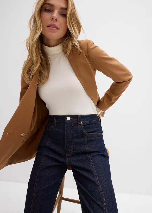 Stretch mom jeans, high waist, bonprix