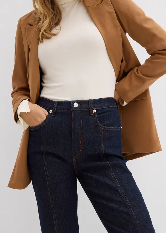 Stretch mom jeans, high waist, bonprix