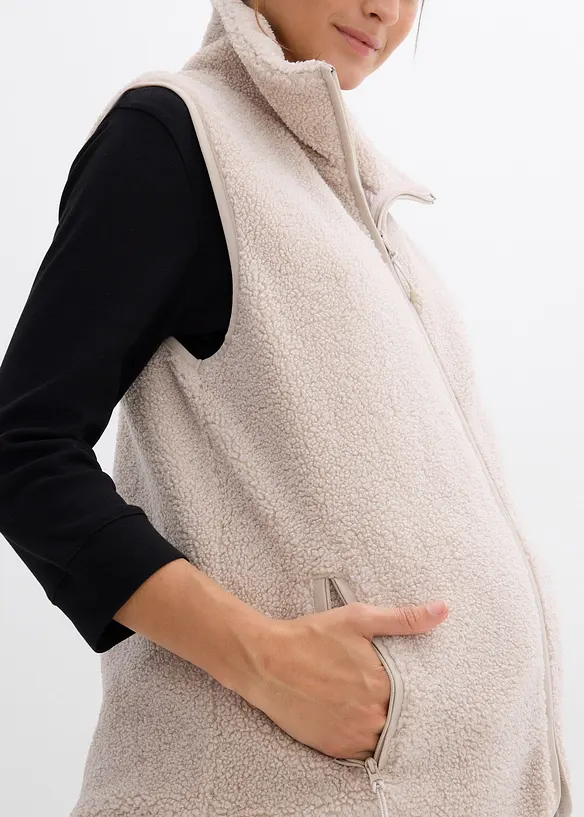 3-in-1 zachte zwangerschaps- en babywearing bodywarmer van teddyfleece, bonprix