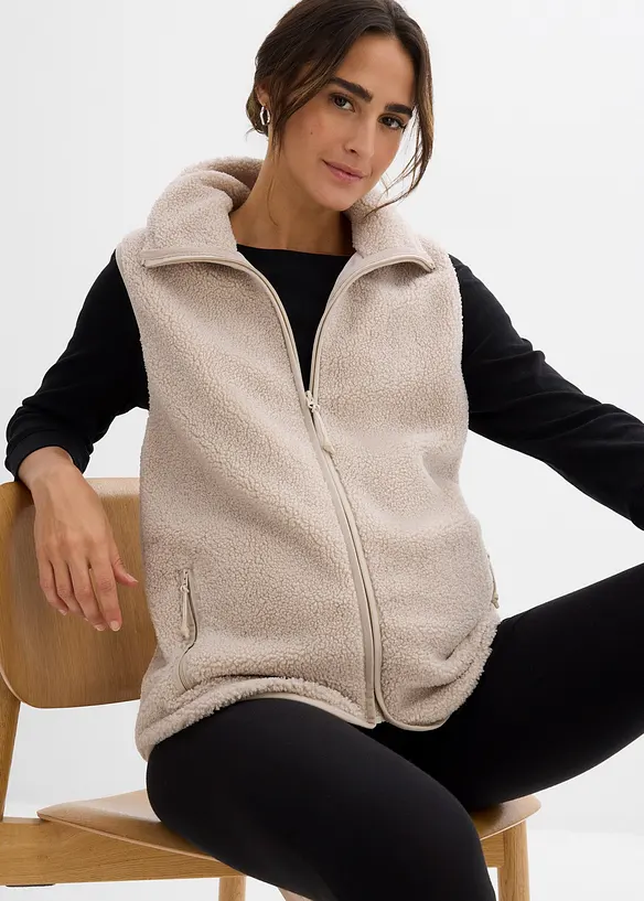 3-in-1 zachte zwangerschaps- en babywearing bodywarmer van teddyfleece, bonprix