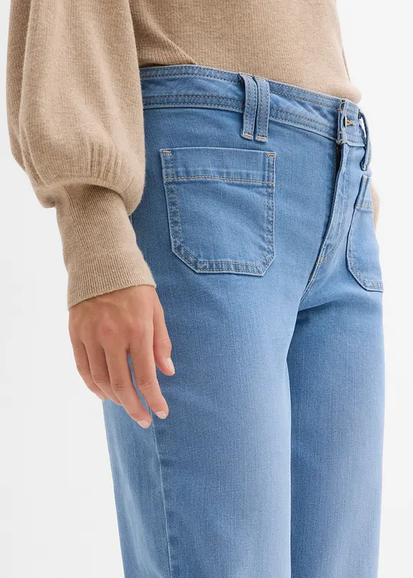 Straight jeans mid waist, bonprix