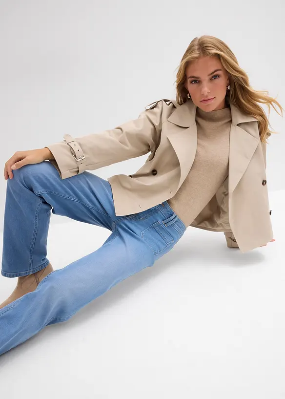 Straight jeans mid waist, bonprix