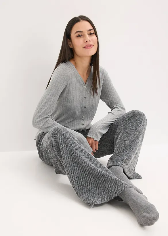Pyjamabroek van zacht chenille, bonprix