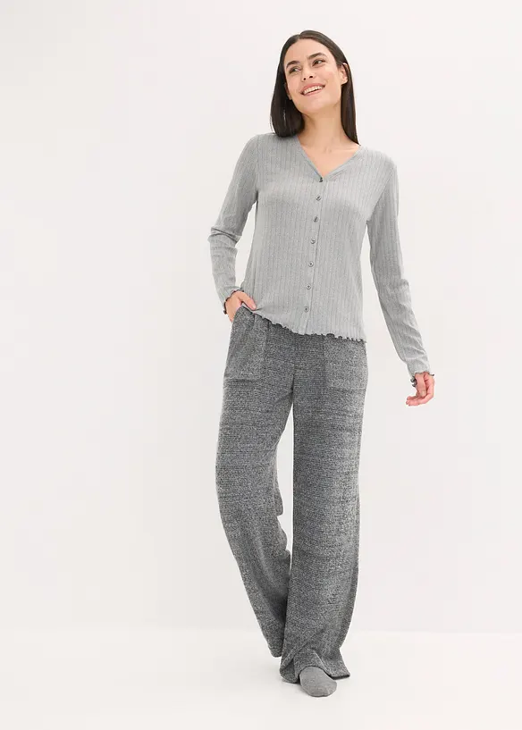 Pyjamabroek van zacht chenille, bonprix