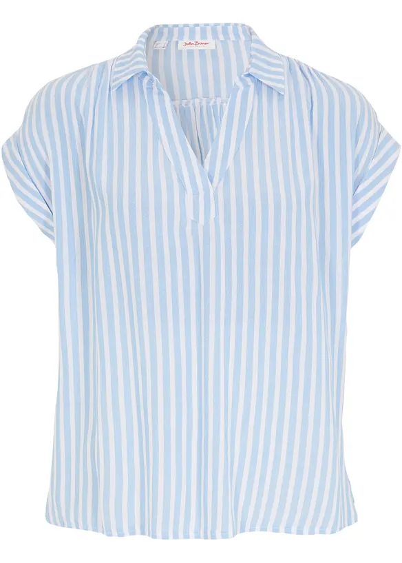 Blouse van soepele viscose, korte mouw, bonprix