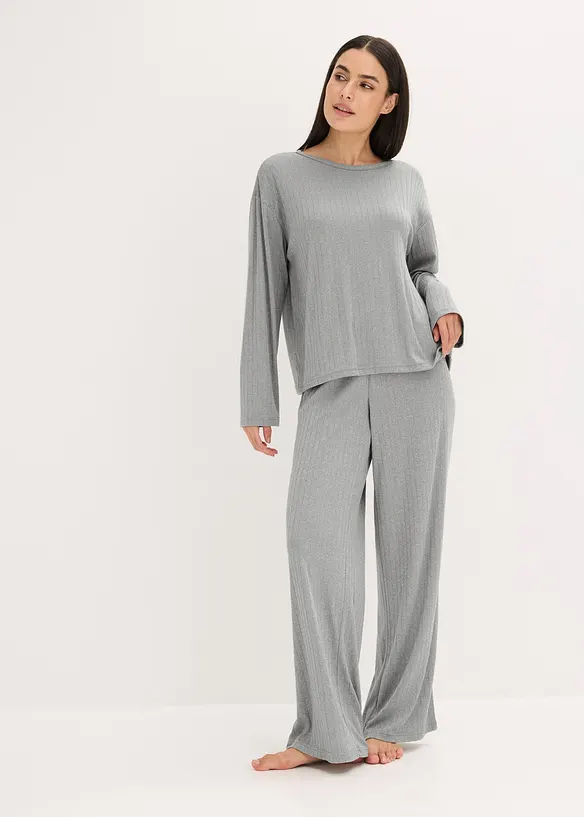 Pyjama van zachte pointelle jersey, bonprix