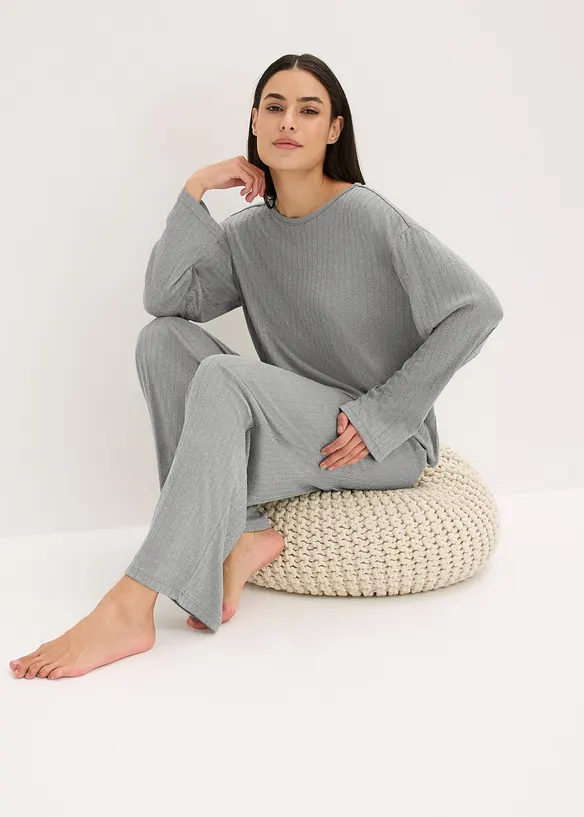 Pyjama van zachte pointelle jersey, bonprix