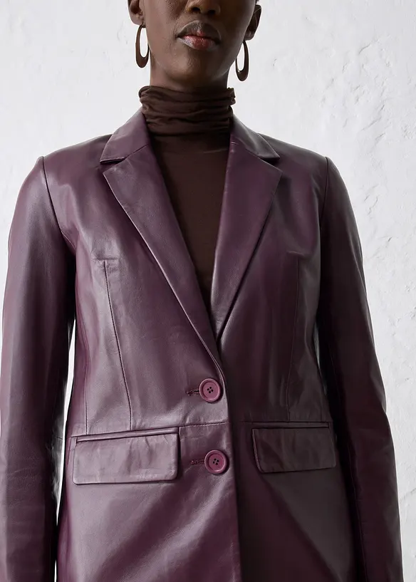 Leren blazer van lamsnappa, bonprix