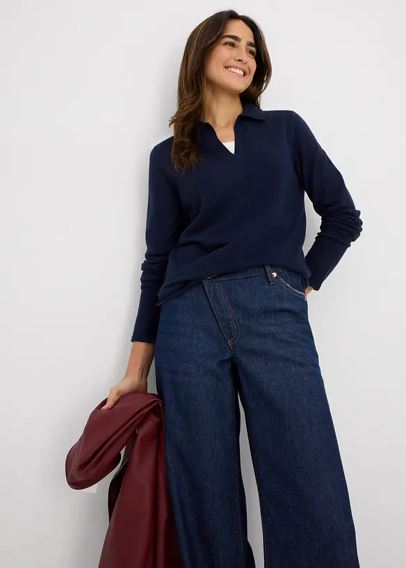 Poloshirt van fijne viscose, bonprix