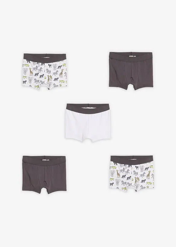 Boxershort met biologisch katoen (set van 5), bonprix
