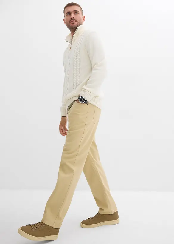 Relaxed fit twillbroek met comfortband, straight, bonprix