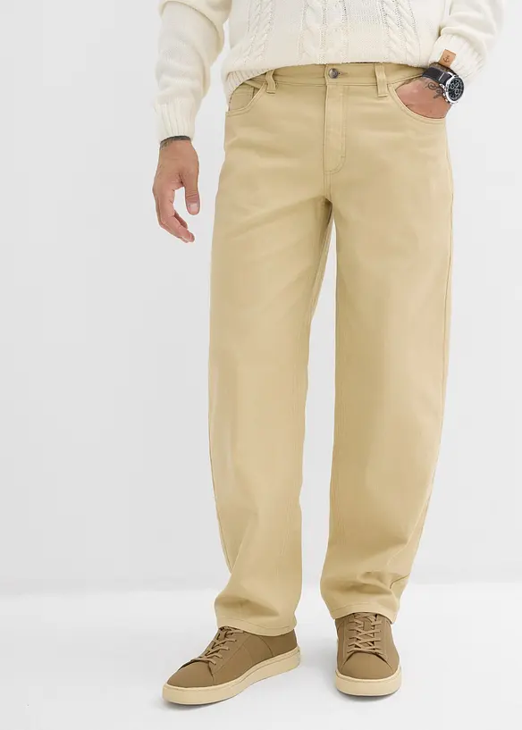 Relaxed fit twillbroek met comfortband, straight, bonprix