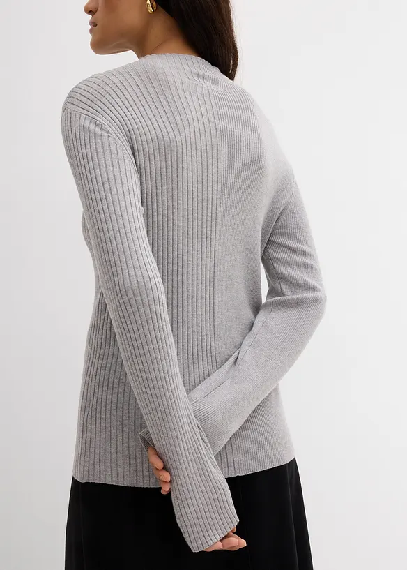 Geribd shirt in een viscosemix, bonprix