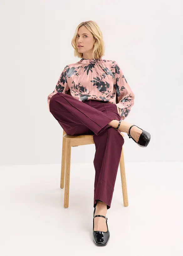 Satijnen tuniek met viscose, bonprix