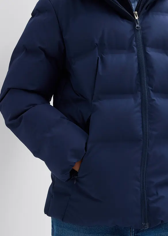 Gewatteerde jas met capuchon, bonprix