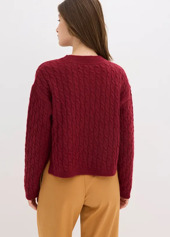 Trui met vlechtpatroon, bonprix