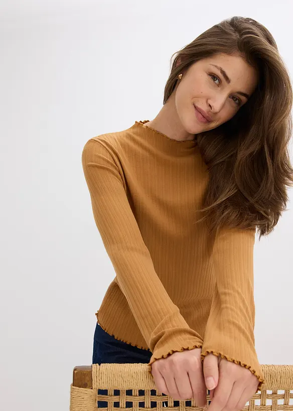 Accentuerend geribd shirt, bonprix