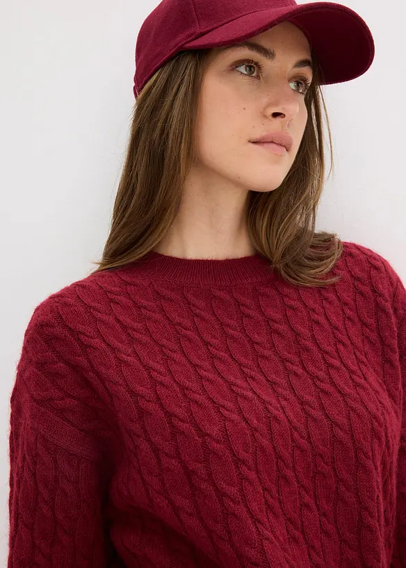 Trui met vlechtpatroon, bonprix