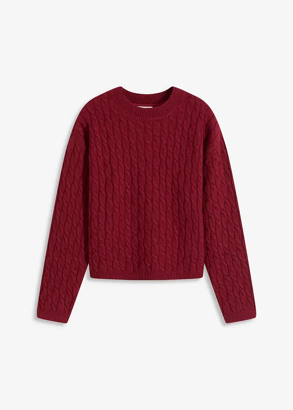 Trui met vlechtpatroon, bonprix