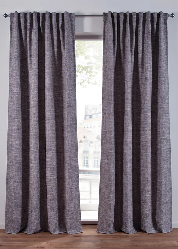 Verduisterend gordijn met een gemêleerde structuur (1 stuk), bonprix