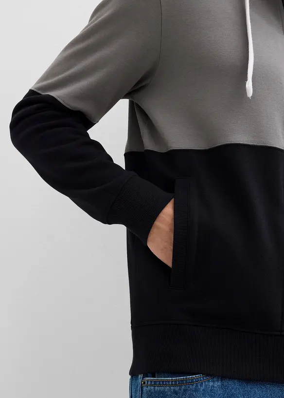 Sweatvest met capuchon van biologisch katoen, bonprix