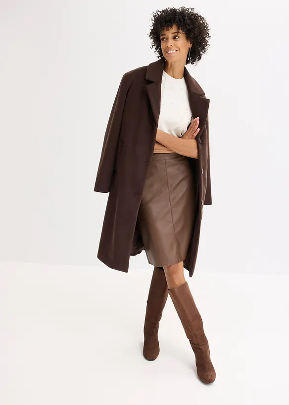 Imitatieleren kokerrok, bonprix