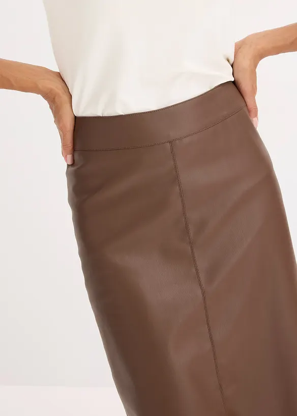 Imitatieleren kokerrok, bonprix