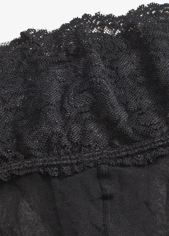 Transparante panty met kant aan de boord, 15 DEN, bonprix