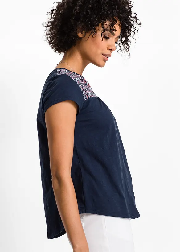 Katoenen shirt in A-lijn, bonprix