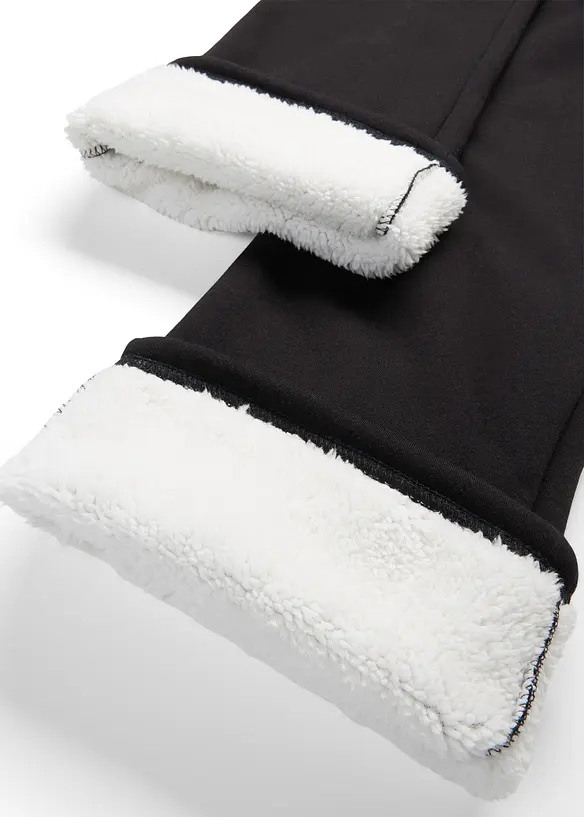 Thermo outdoor joggingbroek met fleece voering, wijd model, bonprix