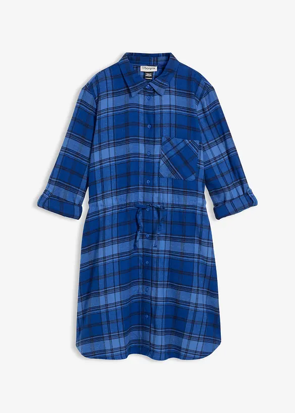 Flanellen meisjes blousejurk, bonprix