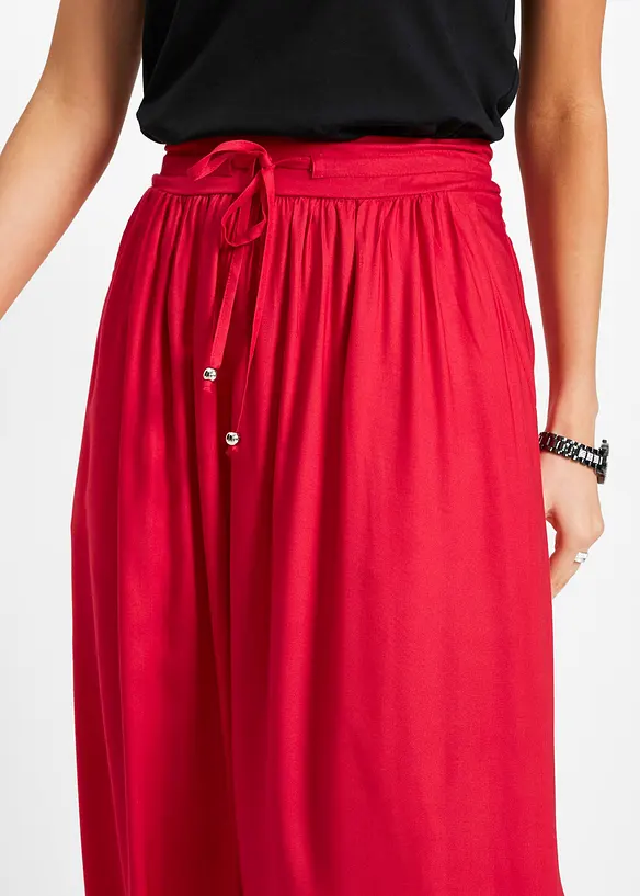 Maxirok van viscose met comfortband en strikkoordjes, bonprix