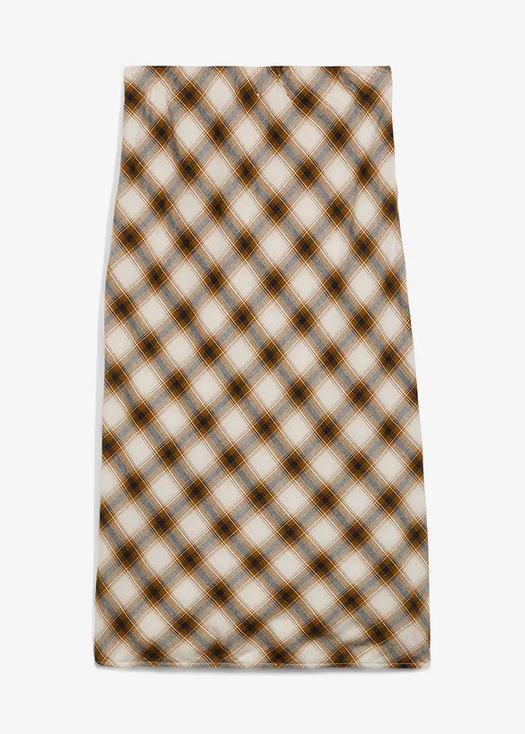 Flanel midirok van katoen, bonprix