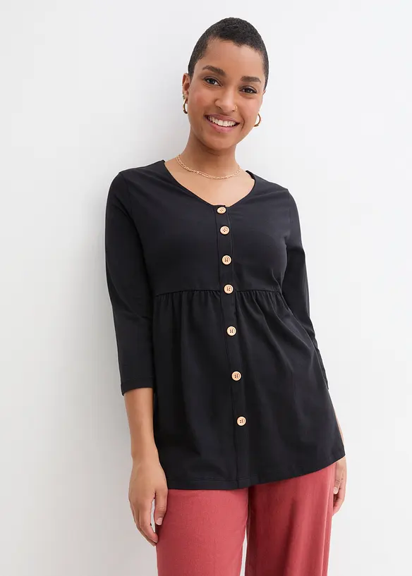 2-in-1 zwangerschaps- en borstvoedingstop van biologisch katoen, bonprix