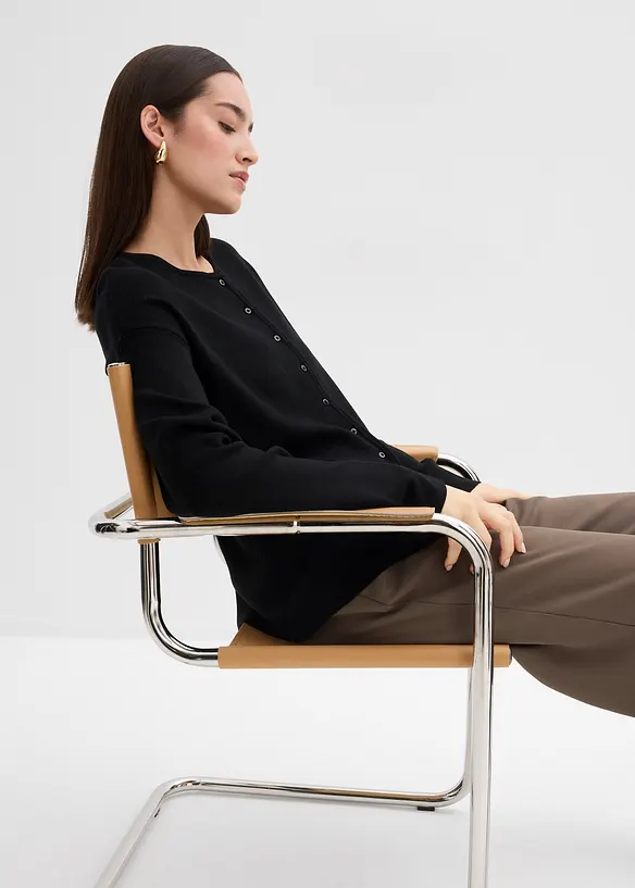 Getailleerd vest van een viscosemix, bonprix