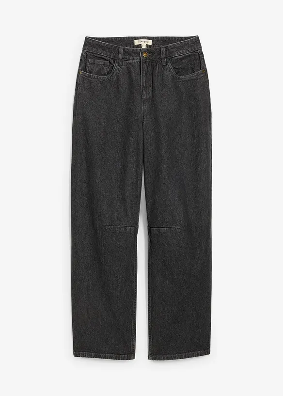 Barrel jeans mid waist, bonprix