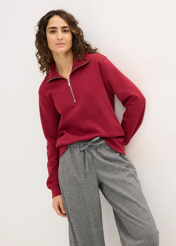 Oversized sweater met ritssluiting, bonprix