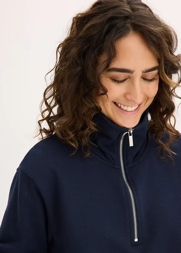 Oversized sweater met ritssluiting, bonprix