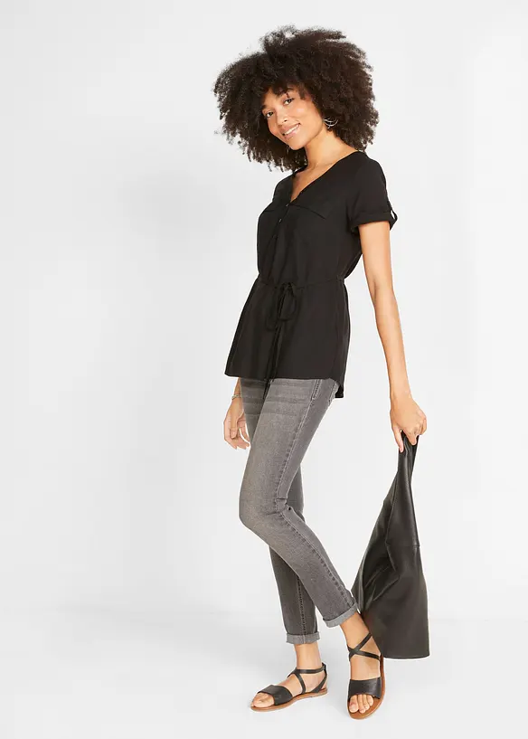 Zwangerschapsblouse/voedingsblouse van viscose, bonprix