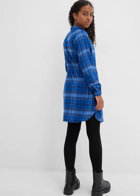Flanellen meisjes blousejurk, bonprix