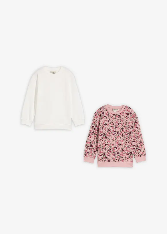 Sweater van biologisch katoen (set van 2), bonprix