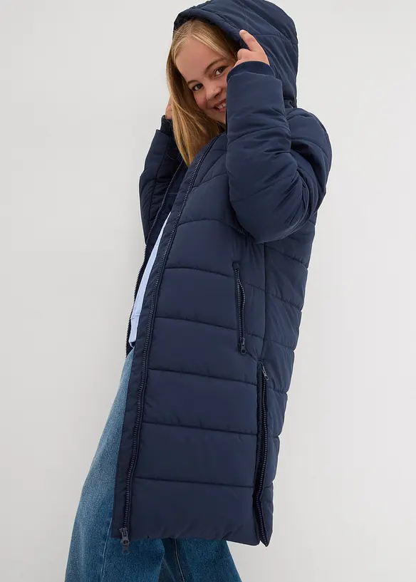 Gewatteerde jas met afneembare capuchon, bonprix