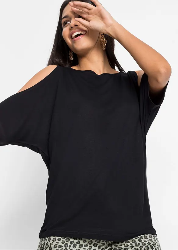 Cold shoulder shirt van viscose, bonprix