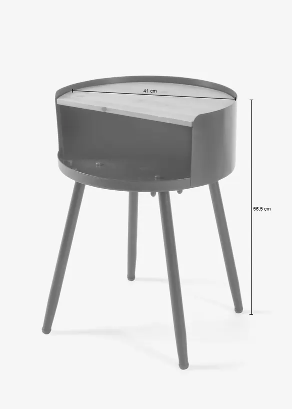 Metalen bijzettafel, bonprix