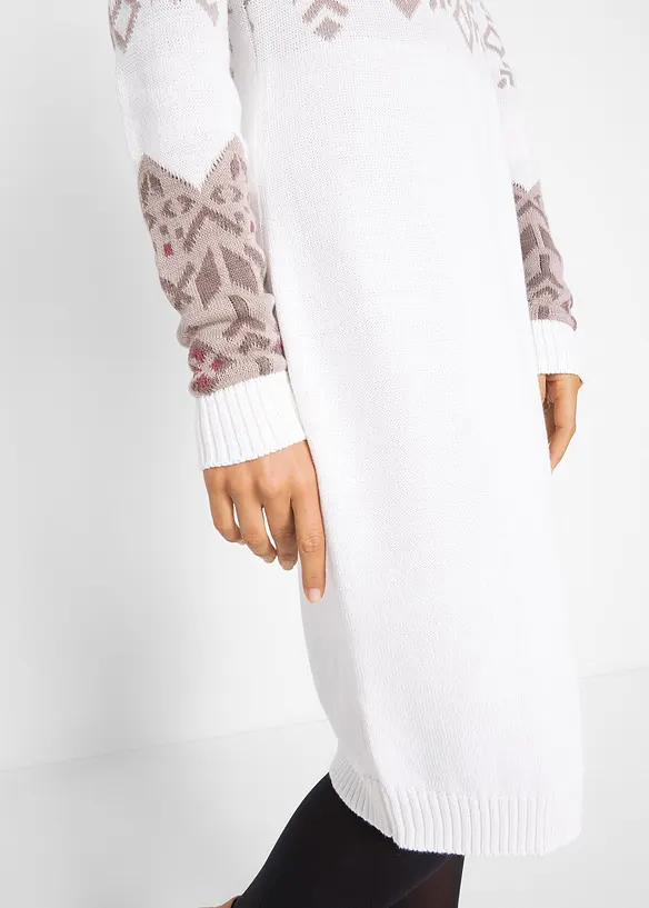 Gebreide jurk met Noors patroon, bonprix