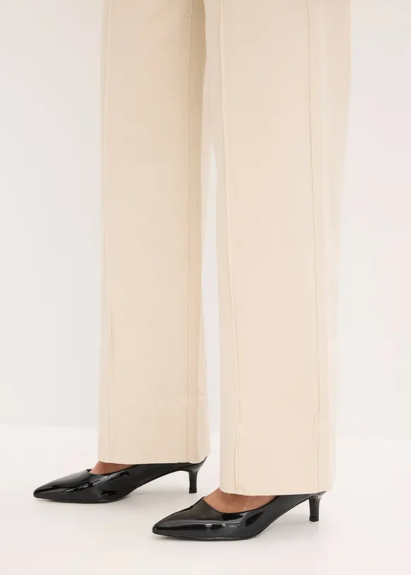 Twill broek met bies en kleine zak, bonprix
