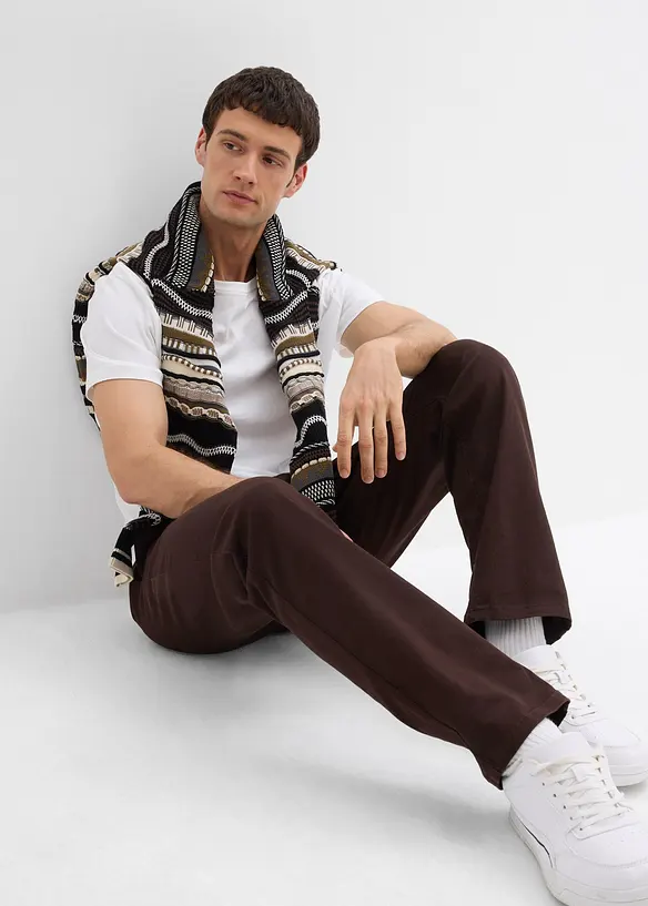 Relaxed fit stretch chino met biologisch katoen, straight, bonprix
