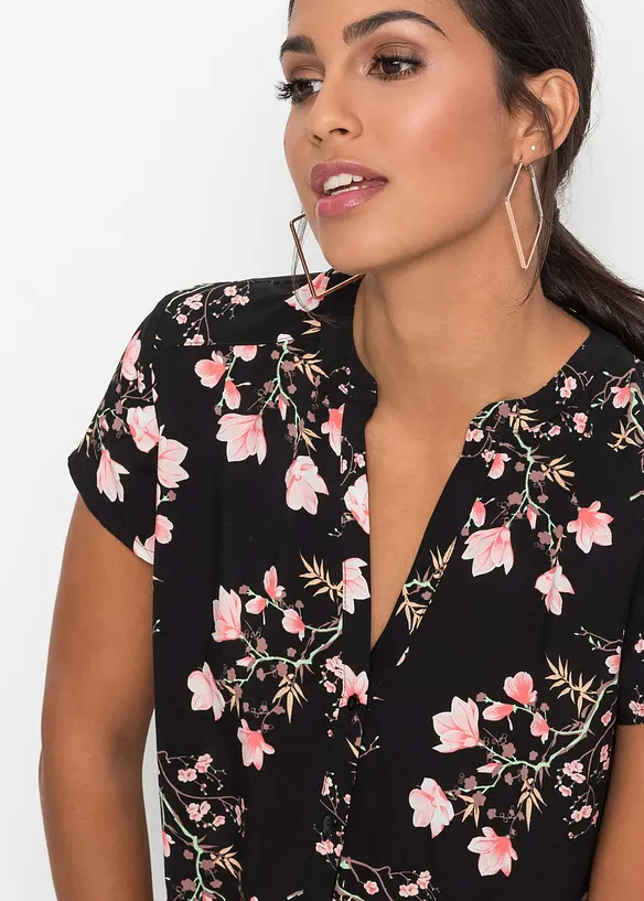 Blouse van viscose met korte mouwen, bonprix