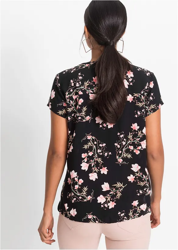 Blouse van viscose met korte mouwen, bonprix